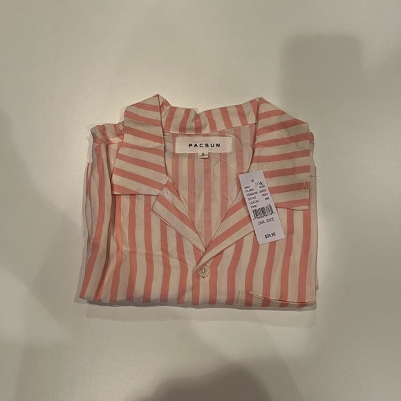 Pink striped camp shirt - Picture 2 of 2